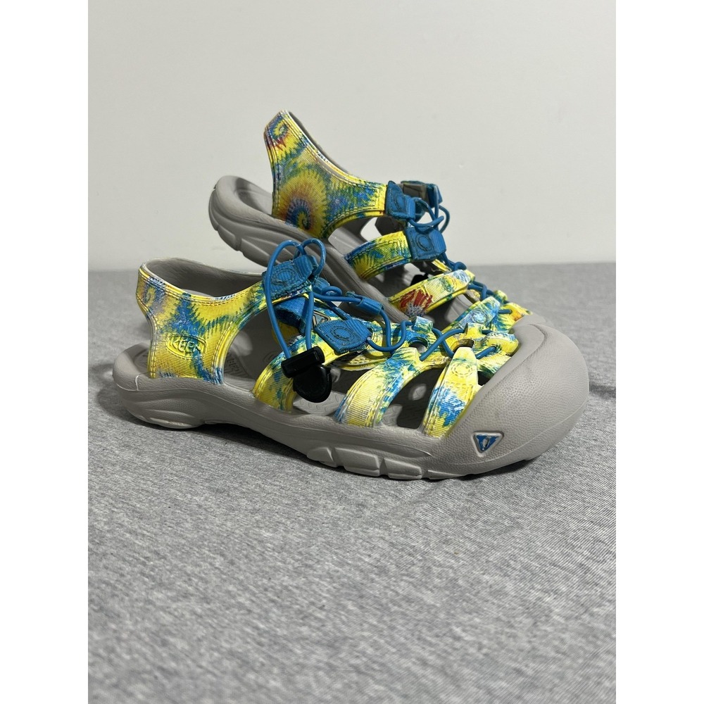 Keen Newport H2 Shoes Womens Size 4 Yellow Blue Tie Dye Water Sandals Outdoor‎